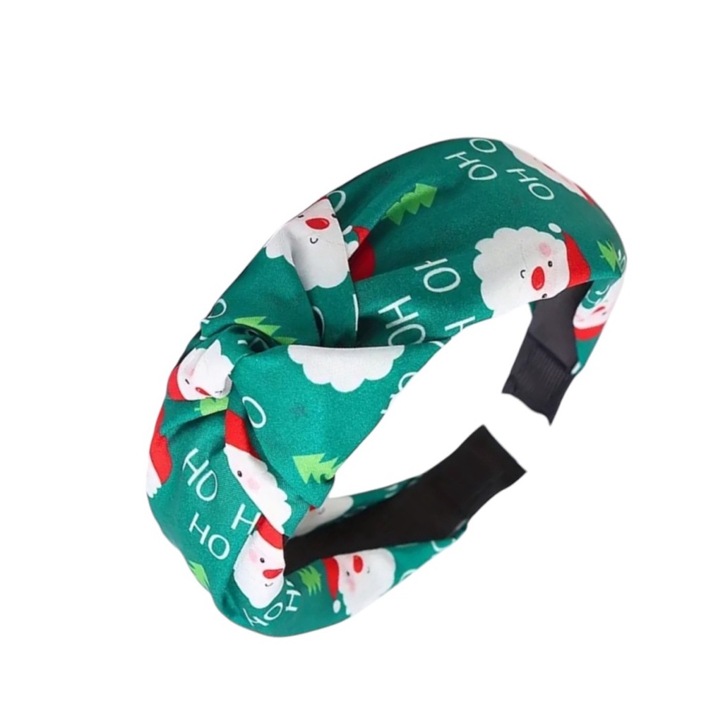 Green Santa Knotted Headband